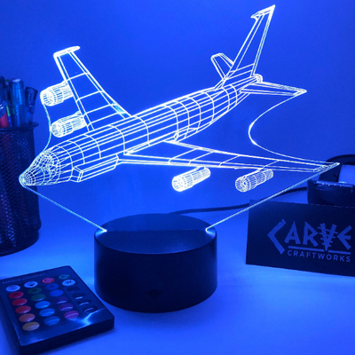 RC-135 - 3D Optical Illusion Lamp - carve-craftworks-llc