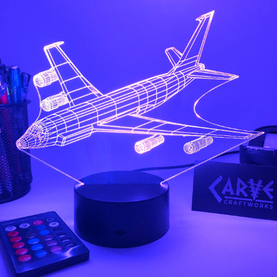 RC-135 - 3D Optical Illusion Lamp - carve-craftworks-llc