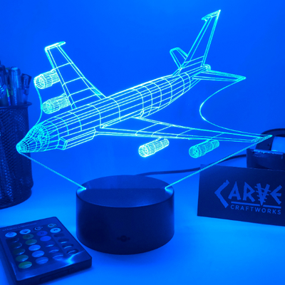 RC-135 - 3D Optical Illusion Lamp - carve-craftworks-llc